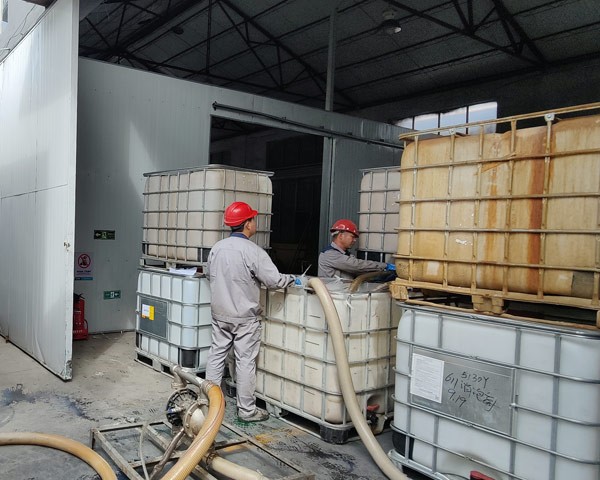 Delivery site of chemicals 